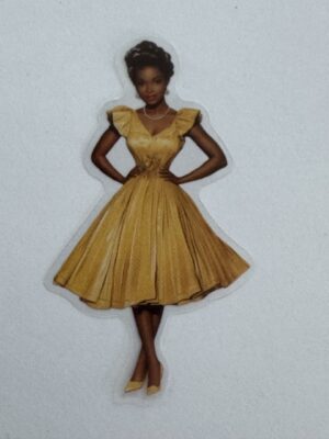 7.25cm x 4cm - Vintage Pin-Up PET Stickers | Retro 1940s-1950s Women