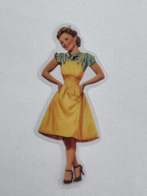 7.5cm x 3cm - Vintage Pin-Up PET Stickers | Retro 1940s-1950s Women