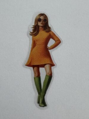 7.5cm x 2.5cm - Vintage Pin-Up PET Stickers | Retro 1940s-1950s Women