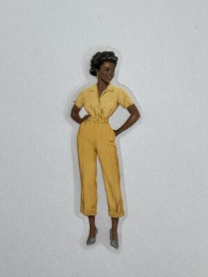 7.5cm x 2.5cm - Vintage Pin-Up PET Stickers | Retro 1940s-1950s Women