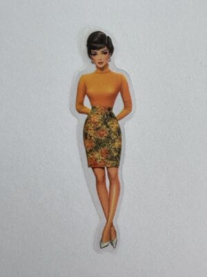 7.5cm x 2cm - Vintage Pin-Up PET Stickers | Retro 1940s-1950s Women