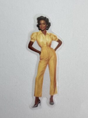 7.5cm x 2.5cm - Vintage Pin-Up PET Stickers | Retro 1940s-1950s Women