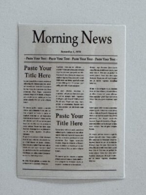 5.5cm x 4cm - Vintage Newspaper Collage Stickers