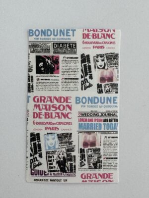 6.5cm x 4cm - Vintage Newspaper Collage Stickers