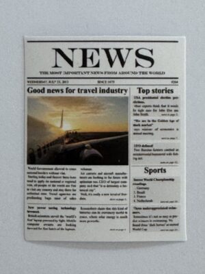5cm x 4cm - Vintage Newspaper Collage Stickers