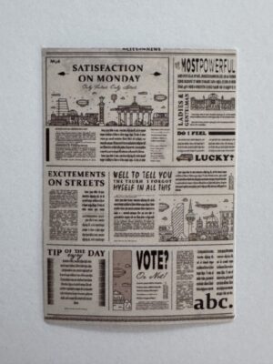 5.5cm x 4cm - Vintage Newspaper Collage Stickers