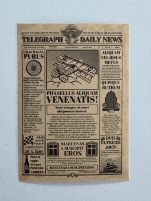 5.5cm x 4cm - Vintage Newspaper Collage Stickers