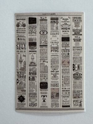5.5cm x 4cm - Vintage Newspaper Collage Stickers
