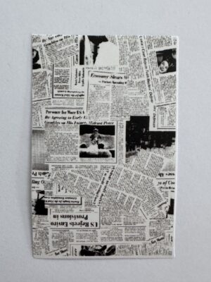 6cm x 4cm - Vintage Newspaper Collage Stickers