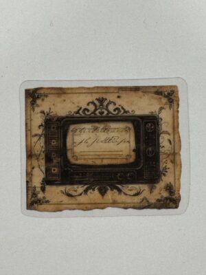 5cm x 4cm - Vintage-Inspired Transparent PET Stickers - TV