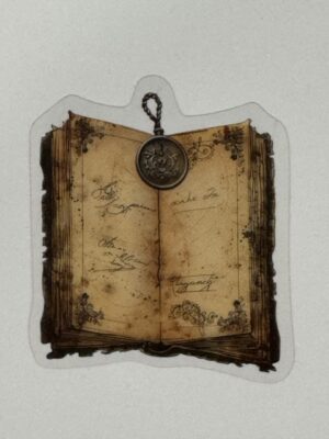 5cm x 4cm - Vintage-Inspired Transparent PET Stickers - Book