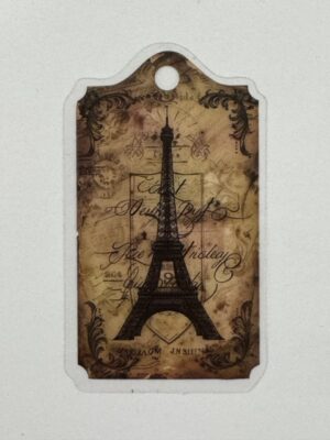 7cm x 4cm - Vintage-Inspired Transparent PET Stickers - Paris Tag