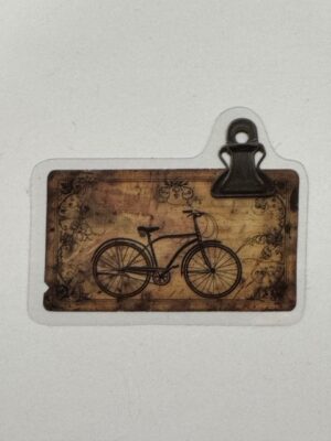 4.5cm x 3.5cm - Vintage-Inspired Transparent PET Stickers - Bicycle