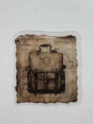 4.5cm x 4cm - Vintage-Inspired Transparent PET Stickers - Backpack