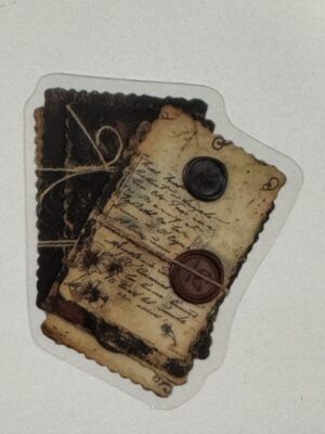 5cm x 4cm - Vintage-Inspired Transparent PET Stickers - Letters