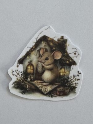 4.5cm x 4.5cm - Whimsical Storybook Mouse Stickers