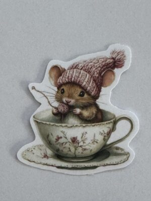 5cm x 5cm - Whimsical Storybook Mouse Stickers