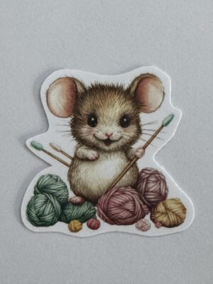 4.5cm x 4.5cm - Whimsical Storybook Mouse Stickers