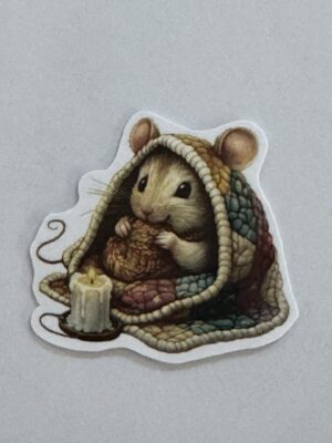 5cm x 4.5cm - Whimsical Storybook Mouse Stickers