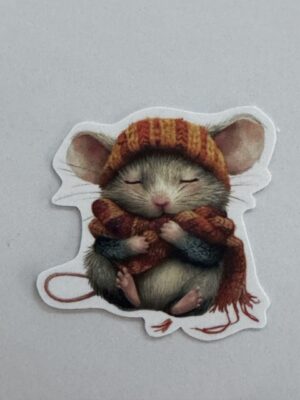 4.5cm x 4.5cm - Whimsical Storybook Mouse Stickers