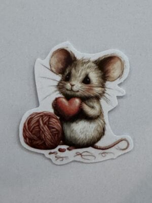 5cm x 4.5cm - Whimsical Storybook Mouse Stickers