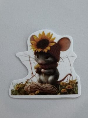 5cm x 4.5cm - Whimsical Storybook Mouse Stickers