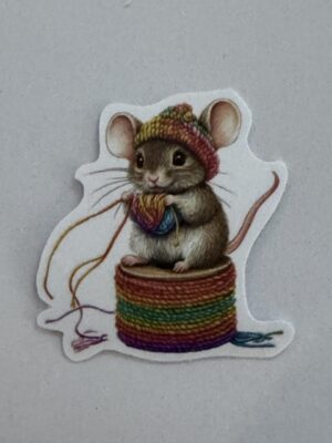 5cm x 5cm - Whimsical Storybook Mouse Stickers