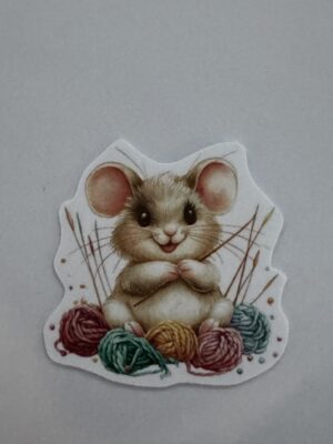 4.5cm x 4.5cm - Whimsical Storybook Mouse Stickers