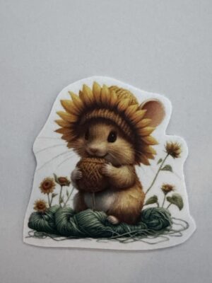 4.5cm x 4.5cm - Whimsical Storybook Mouse Stickers