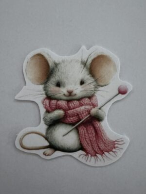 4.5cm x 4.5cm - Whimsical Storybook Mouse Stickers