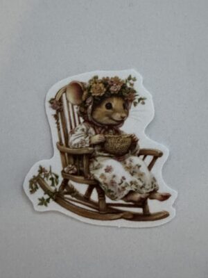 4.5cm x 4.5cm - Whimsical Storybook Mouse Stickers