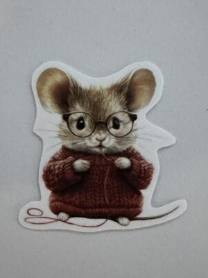 4.5cm x 4.5cm - Whimsical Storybook Mouse Stickers