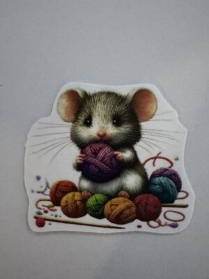 5cm x 4.5cm - Whimsical Storybook Mouse Stickers