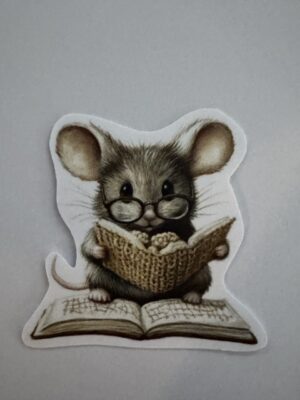 5cm x 4.5cm - Whimsical Storybook Mouse Stickers