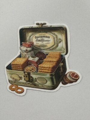 5cm x 4.5cm - Vintage Food & Pantry Stickers