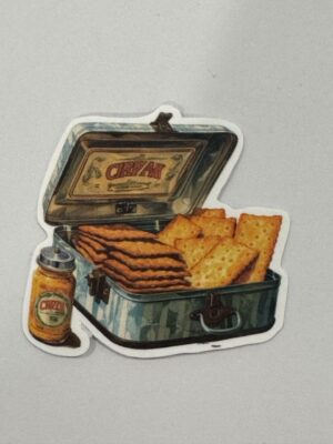 4.5cm x 4.5cm - Vintage Food & Pantry Stickers