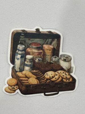 5cm x 4.5cm - Vintage Food & Pantry Stickers