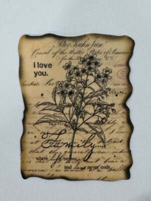 6cm x 4.5cm - Vintage Botanical Ephemera Sticker