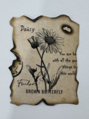 6cm x 4.5cm - Vintage Botanical Ephemera Sticker