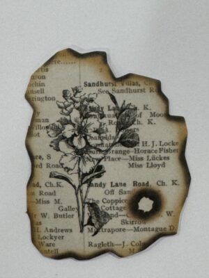 6cm x 4.5cm - Vintage Botanical Ephemera Sticker