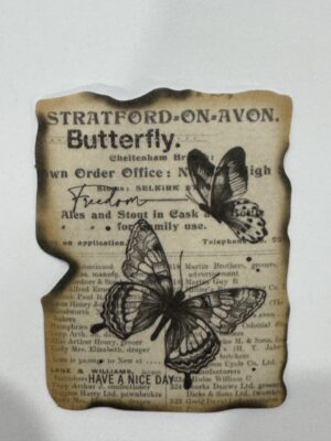6cm x 4.5cm - Vintage Botanical Ephemera Sticker