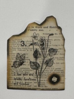 6cm x 4.5cm - Vintage Botanical Ephemera Sticker