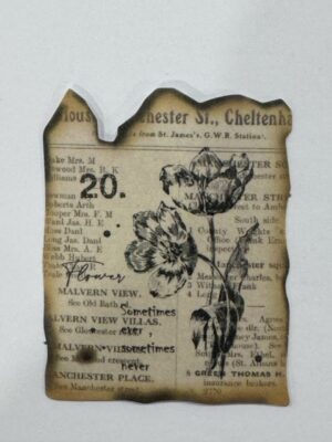 6cm x 4.5cm - Vintage Botanical Ephemera Sticker