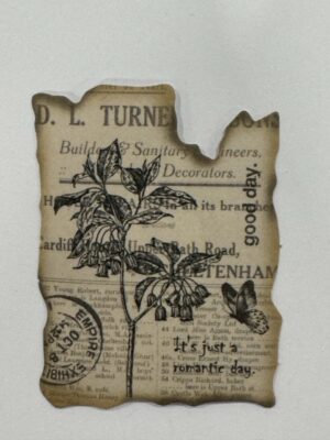 6cm x 4.5cm - Vintage Botanical Ephemera Sticker