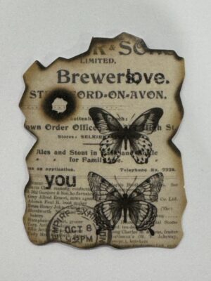 6cm x 4.5cm - Vintage Botanical Ephemera Sticker