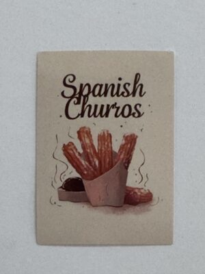 5cm x 3.5cm - Retro Food Advertisement Stickers - Churros