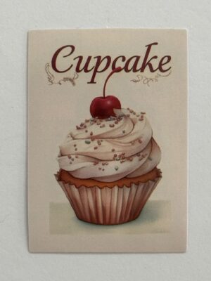5cm x 3.5cm - Retro Food Advertisement Stickers - Cupcake
