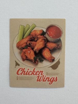 5cm x 4cm - Retro Food Advertisement Stickers - Chicken Wings