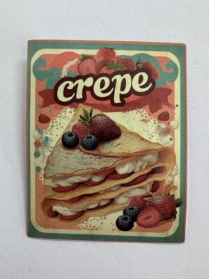 5cm x 4cm - Retro Food Advertisement Stickers - Crepe