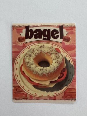 5cm x 4cm - Retro Food Advertisement Stickers - Bagel